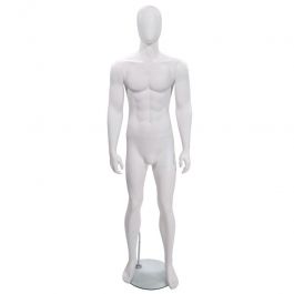 Mannequins abstraits Mannequin de vitrine homme coloris blanc sans visage Mannequins vitrine