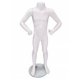 PROMOTIONS MANNEQUINS VITRINE ENFANT : Mannequin vtrine enfant sans tête 6 ans blanc