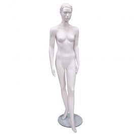 PROMOTIONS MANNEQUINS VITRINE FEMME : Mannequin etalage femme position droite blanc