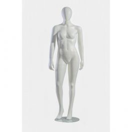 MANNEQUINS VITRINE FEMME : Mannequin femme grande taille blanc mat 40/42