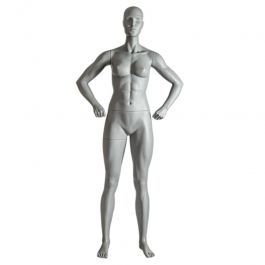 MANNEQUINS VITRINE FEMME - MANNEQUIN SPORT : Mannequin femme sport position main sur les hanches