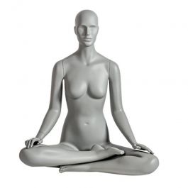 MANNEQUINS VITRINE FEMME - MANNEQUIN SPORT : Mannequin femme sport position méditation