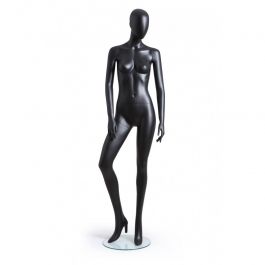 Mannequins abstraits Mannequin femme tête sans visage noir mat Mannequins vitrine