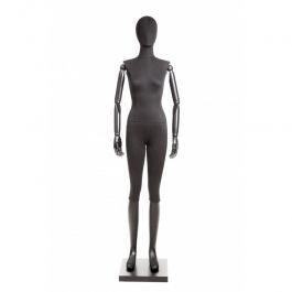 MANNEQUINS VITRINE FEMME : Mannequin femme vintage tissus noir