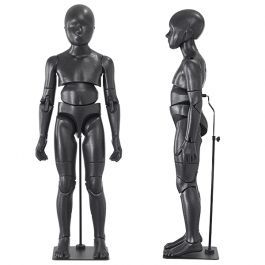 MANNEQUINS VITRINE ENFANT : Mannequin flexible enfant coloris noir