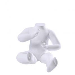 PROMOTIONS CHILD MANNEQUINS : Mannequin sitting baby without head ,white matt