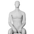 Image 4 : Mannequin homme assis gris clair ...