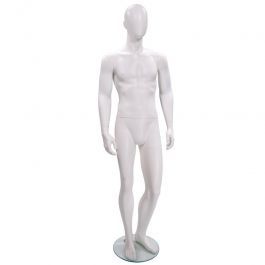 MANNEQUINS VITRINE HOMME - MANNEQUINS ABSTRAITS : Mannequin homme sans visage blanc