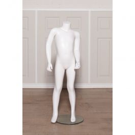 PROMOTIONS MANNEQUINS VITRINE ENFANT : Mannequin sans tête 6 ans coloris blanc