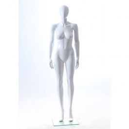 MANNEQUINS VITRINE FEMME : Mannequin vitrine economique blanc brillant