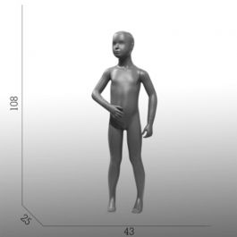 MANNEQUINS VITRINE ENFANT : Mannequin vitrine enfant abstrait gris 4 ans