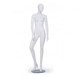 PROMOTIONS MANNEQUINS VITRINE FEMME : Mannequin vitrine femme abstraite coloris blanc