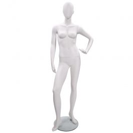 MANNEQUINS VITRINE FEMME : Mannequin vitrine femme abstraite main sur la hanche