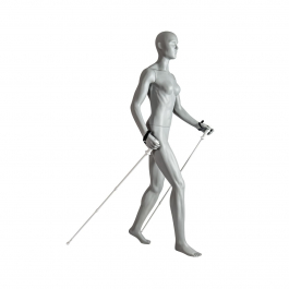 MANNEQUINS VITRINE FEMME - MANNEQUIN SPORT : Mannequin vitrine femme position trekking