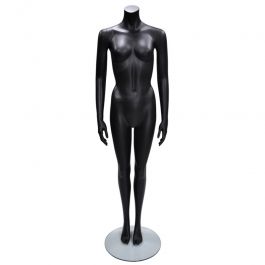 MANNEQUINS VITRINE FEMME - MANNEQUIN SANS TêTE : Mannequin vitrine femme sans tête coloris noir