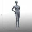 Image 0 : Mannequin vitrine femme gris avec ...