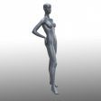 Image 1 : Mannequin vitrine femme gris avec ...