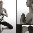Image 3 : Mannequin vitrine yoga femme debout ...