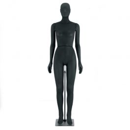 MANNEQUINS VITRINE FEMME - MANNEQUIN FLEXIBLE : Mannequin vitrine flexible femme tissus noir