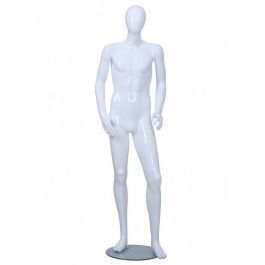 Mannequins abstraits Mannequins vitrine adolescent blanc brillant Mannequins vitrine