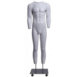 NOUVEAUTÉ : Mannequin vitrine homme coloris blanc packshot internet