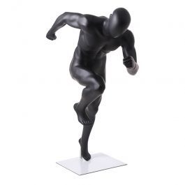 MANNEQUINS VITRINE HOMME : Mannequin vitrine homme sprinter noir mat