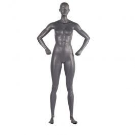 MANNEQUINS VITRINE FEMME - MANNEQUIN SPORT : Mannequin vitrine sport femme fitness gris