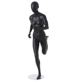 MANNEQUINS VITRINE FEMME - MANNEQUIN SPORT  : Mannequins femme running couleur noire