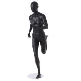 MANNEQUINS VITRINE FEMME - MANNEQUIN SPORT : Mannequins femme running couleur noire