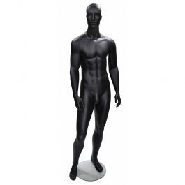 MANNEQUINS VITRINE HOMME : Mannequins homme abstrait coloris noir mat