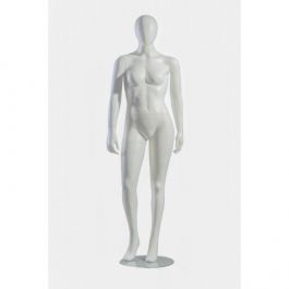 FEMALE MANNEQUINS : Matte white plus size mannequin 40/42