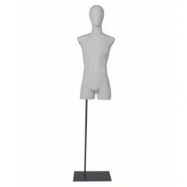 MALE MANNEQUIN BUST - TAILORED BUST : Men bust with lin fabric