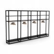 Image 0 : Metal shelving unit 4 levels ...