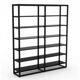 RETAIL DISPLAY FURNITURE - GONDOLAS FOR STORES : Metal shelving unit 6 levels for shop h240 x 210 x 45cm