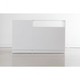 Mostradores tiendas moderno Lote de 3 Pequena mesa en madera gloss blanco Mannequins vitrine