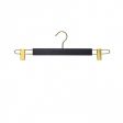 Image 0 : 10 black beechwood hangers, gold ...
