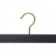 Image 1 : 10 black beechwood hangers, gold ...