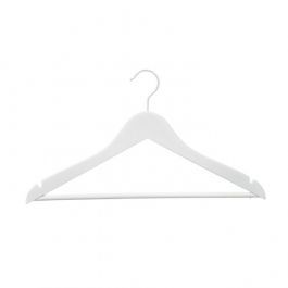 Sonderangebote holzkleiderbugel Pack 50 kleiderbugel Holz weiss mit bar 44 cm Cintres magasin