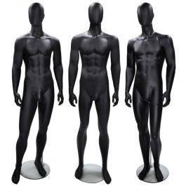 HERREN SCHAUFENSTERFIGUREN : Pack x3 abstrack herre schaufensterfiguren schwarz