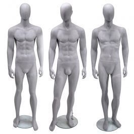 MANIQUIES HOMBRE : Pack x3 maniquies hombre color cimento
