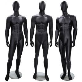 MANNEQUINS DE VITRINES : Pack x3 mannequins vitrine homme abstrait noir