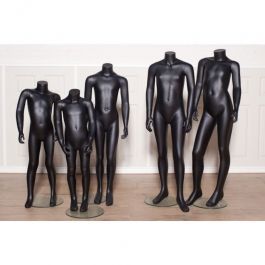 Manichino senza testa Packa 5 manichini bambino sin testa colore nero Mannequins vitrine