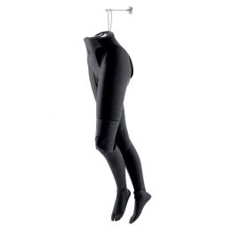 Jambes mannequins vitrine Paire de jambes flexibles femme noir à suspendre Mannequins vitrine