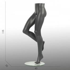 ACCESSOIRES MANNEQUIN VITRINE - JAMBES MANNEQUINS FEMMES : Paire de jambes gris mannequin femme élégante