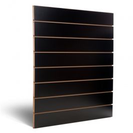 MATERIEL AGENCEMENT MAGASIN : Panneau rainurés noir 120cm x  120cm