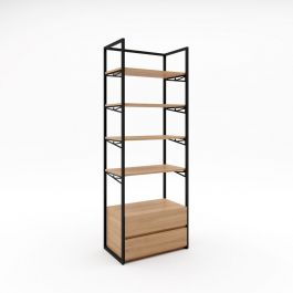 ARREDAMENTO NEGOZI - GONDOLAS ESTANTERIA GONDOLE SCAFFALATURE : Pensile con cassetti e mensole h220x80x47