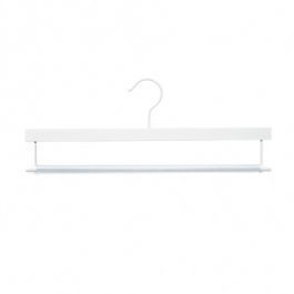 PERCHAS PARA TIENDAS - PERCHAS MADERA : 10 perchas de madera blanco 38 cm