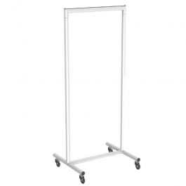 PERCHEROS PARA TIENDAS : Perchero con ruedas color blanco 60cm x 145cm