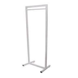 PERCHEROS PARA TIENDAS - PERCHEROS DE TIENDAS TAMAñO ALTO : Perchero de tiendas recto blanco 180cm x 62.5cm