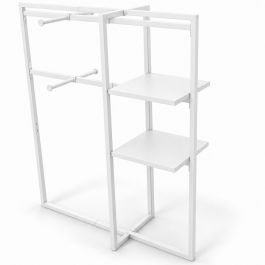 EQUIPO DE TIENDAS : Perchero extensible y modular blanco h 150cm